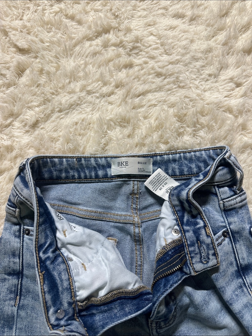 BKE Women's High-Rise Light Blue Denim Jeans
